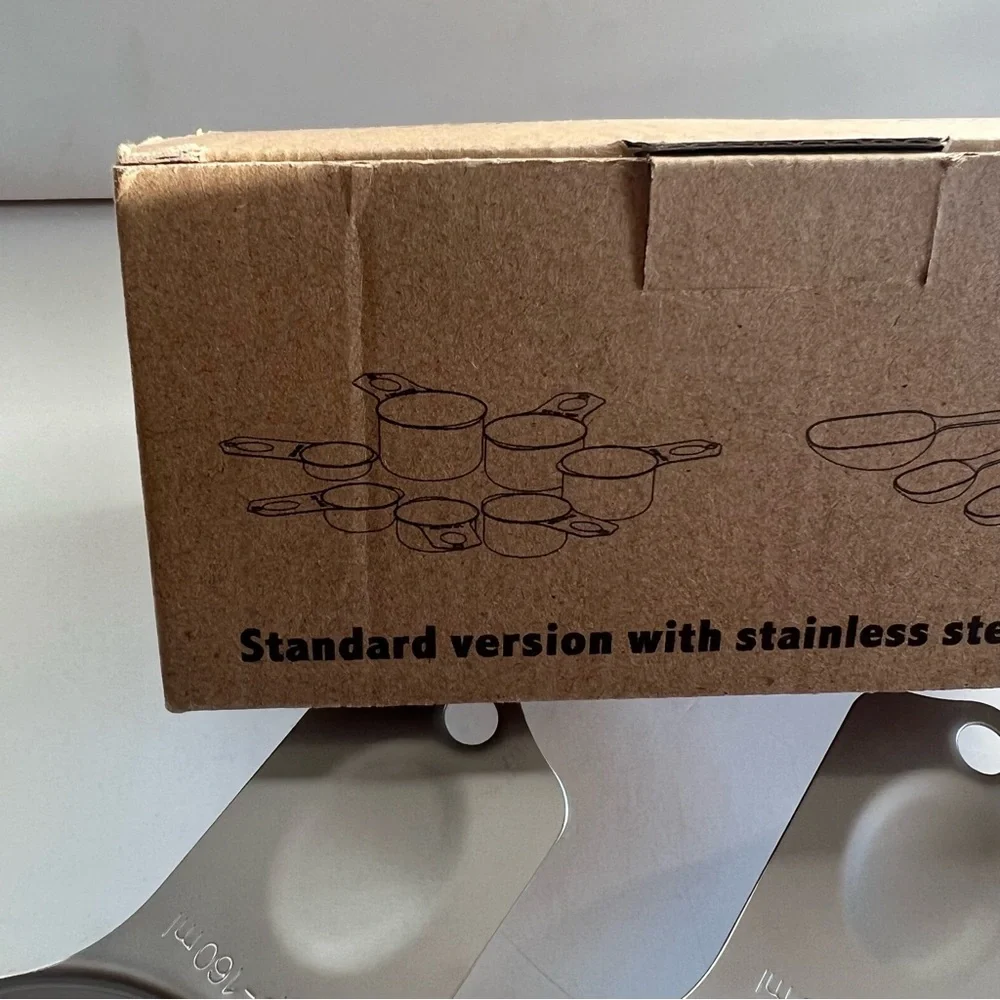 NEW Stainless Steel Measuring Cups and Magnetic Spoons Set NEW IN BOX 14 pcs